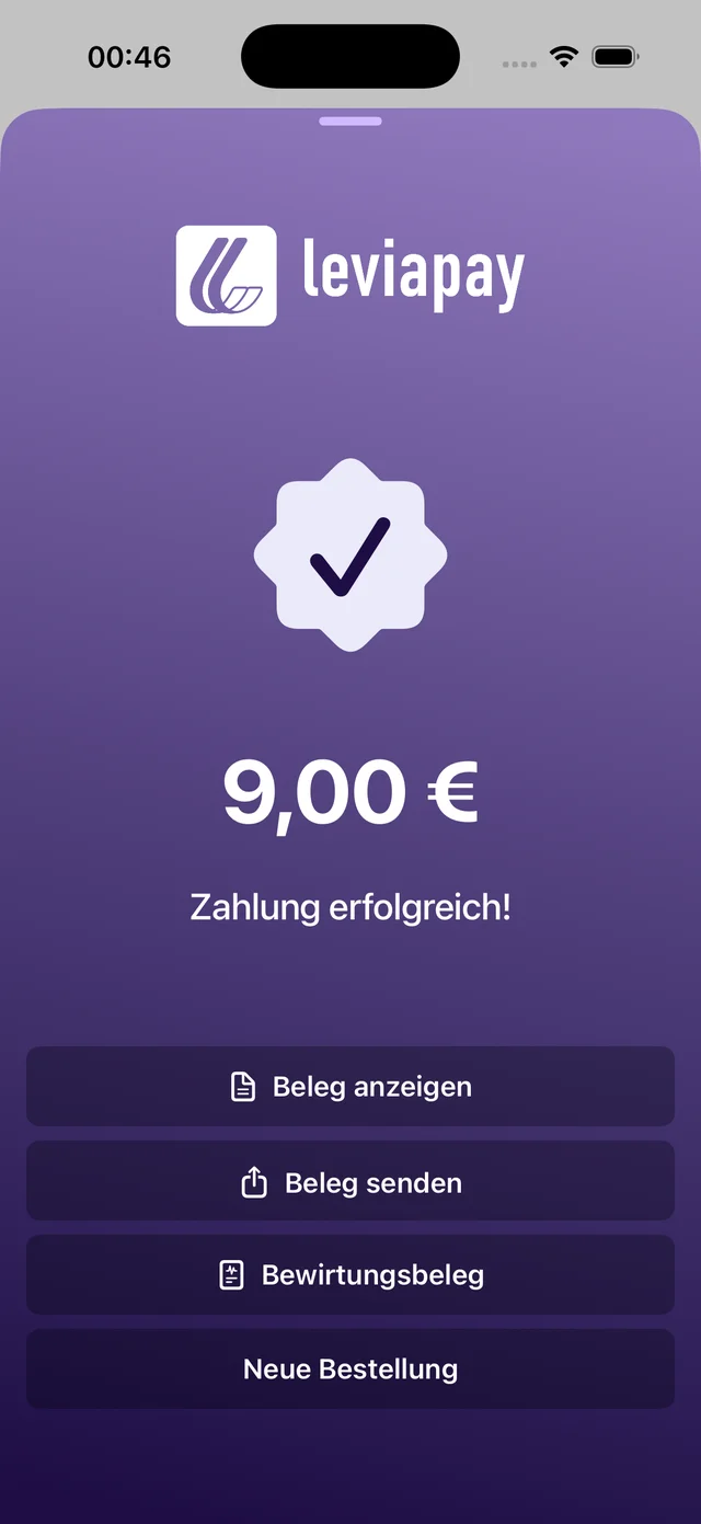 LeviaPay — Zahlung erfolgreich