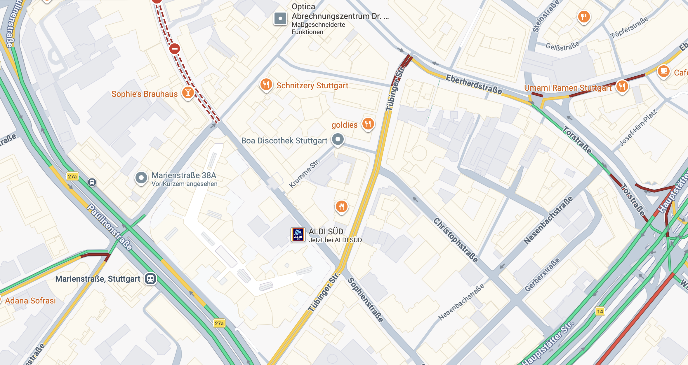 Standort: T&uuml;bingerstra&szlig;e 12-16, 70178 Stuttgart